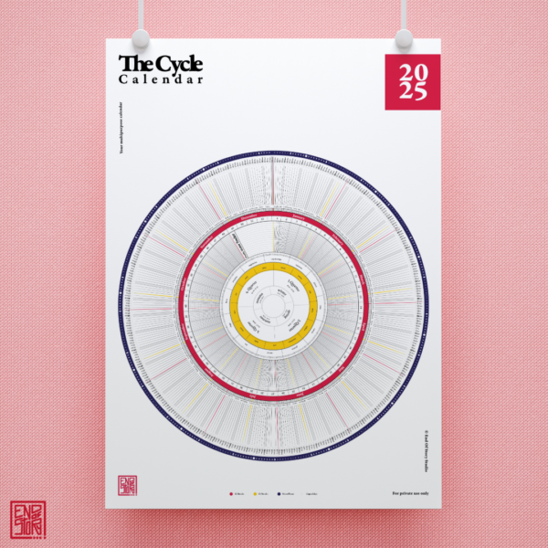 The Cycle Calendar | 2025 | Printable PDF | All-in-One Calendar for women (habit tracker, period tracker, moon phases etc.) - Image 3